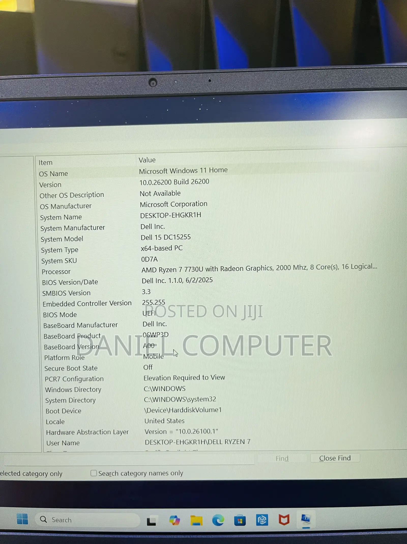 Laptop Dell Inspiron 15 16GB AMD Ryzen 7 SSD 512GB