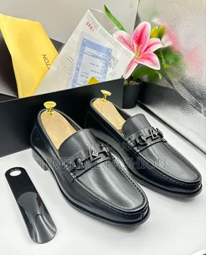 Louis Vuitton Executive Men's Black Leather Loafer Shoes Size 39-46
