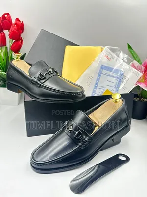 Louis Vuitton Executive Men's Black Leather Loafer Shoes Size 39-46