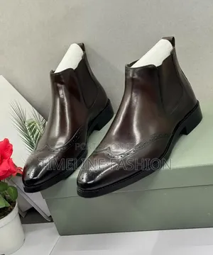 Berluti Coffee Brown Men's Leather Ankle Boots