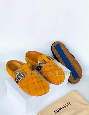 Original Burberry Men's Half Shoes Brown Colour