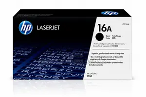 Original HP 16A (Q7516A) Black LaserJet Toner Cartridge