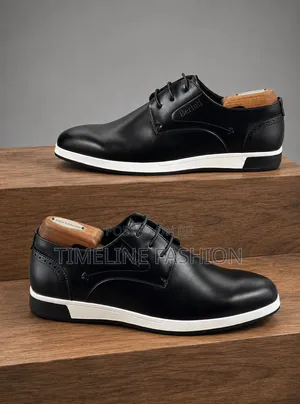 Black and White Men's Leather Sneakers, Berluti Style