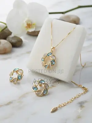 Floral 18 Carat Gold Plated 3pcs Jewelry Set