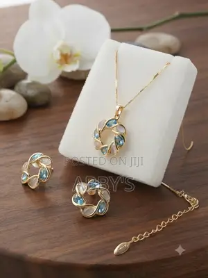 Floral 18 Carat Gold Plated 3pcs Jewelry Set