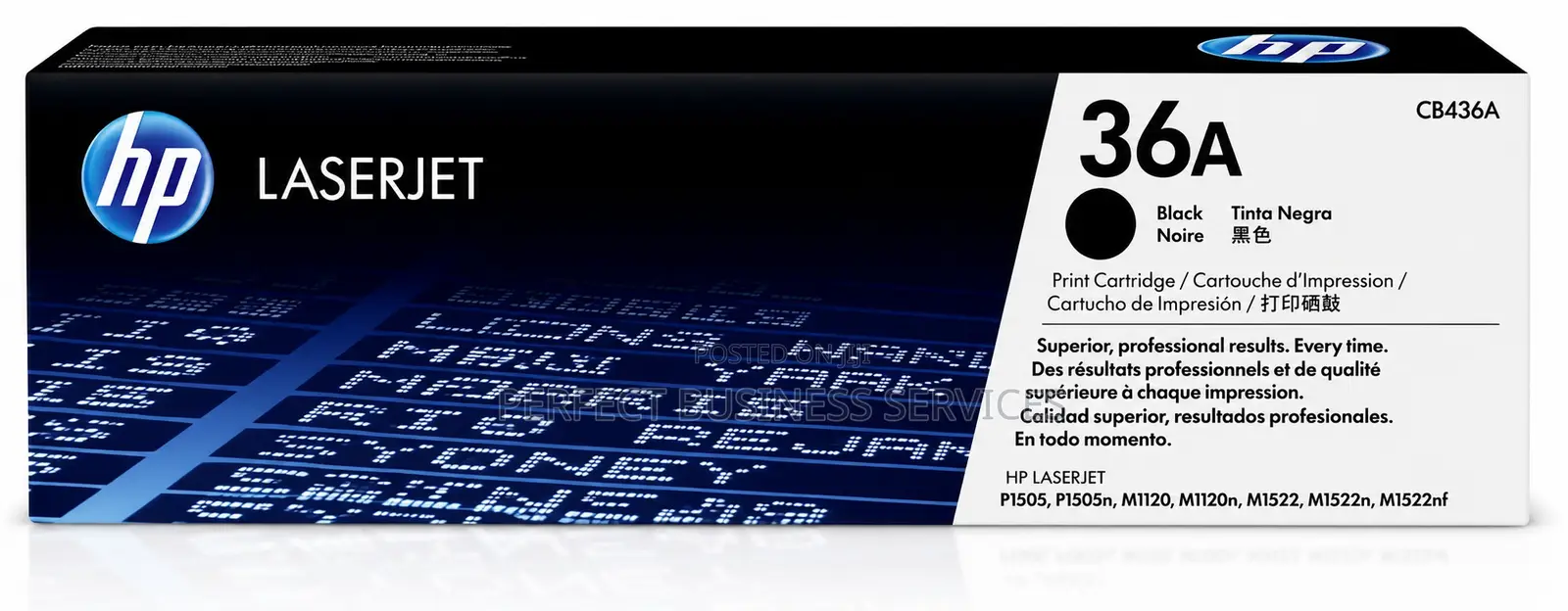 Original HP 36A (CB436A) Black LaserJet Toner Cartridge