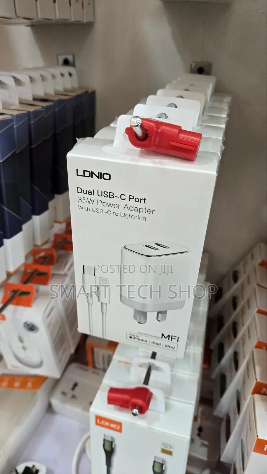 LDNIO A2528M Dual USB-C Port 35W Power Adapter Charger for Apple MFI