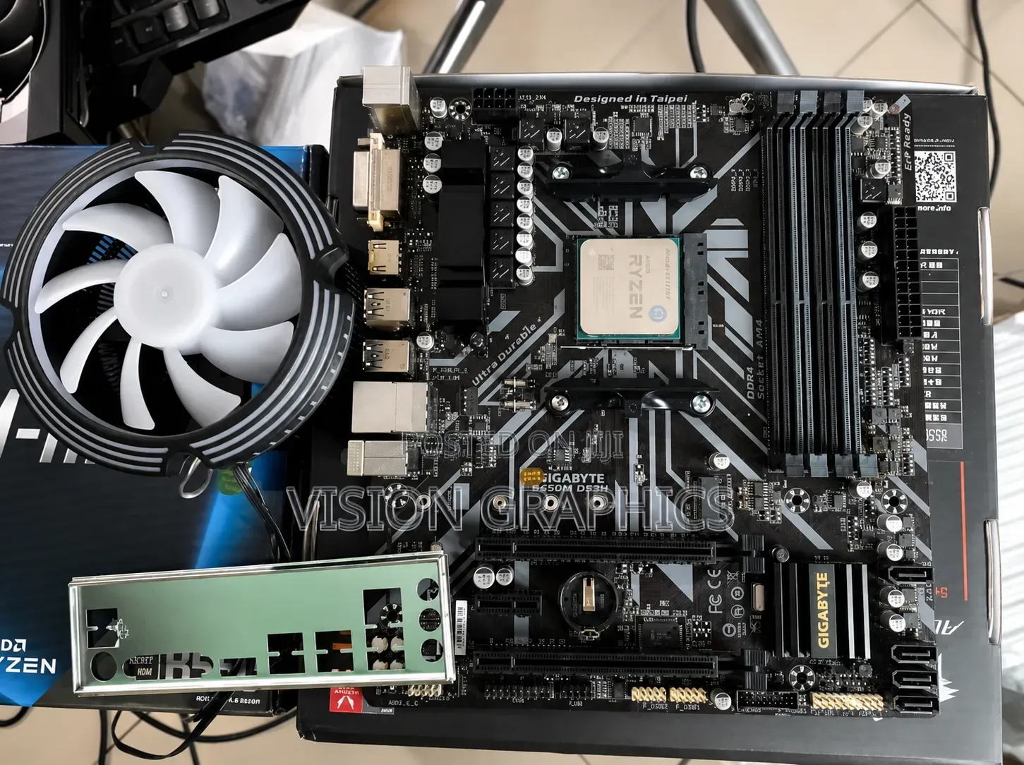 Gigabyte B450m Ds3h Motherboard With Ryzen 3600 (I5 9thgen) and Cooler