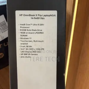 New Laptop HP OmniBook X Flip 14" 16GB Intel Core Ultra 5 SSD 512GB
