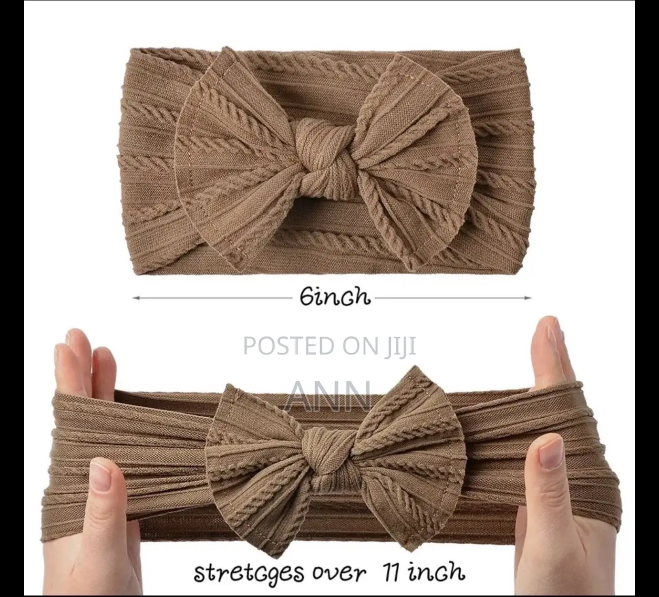 5 Nylon Headband With Bows for Baby Girls