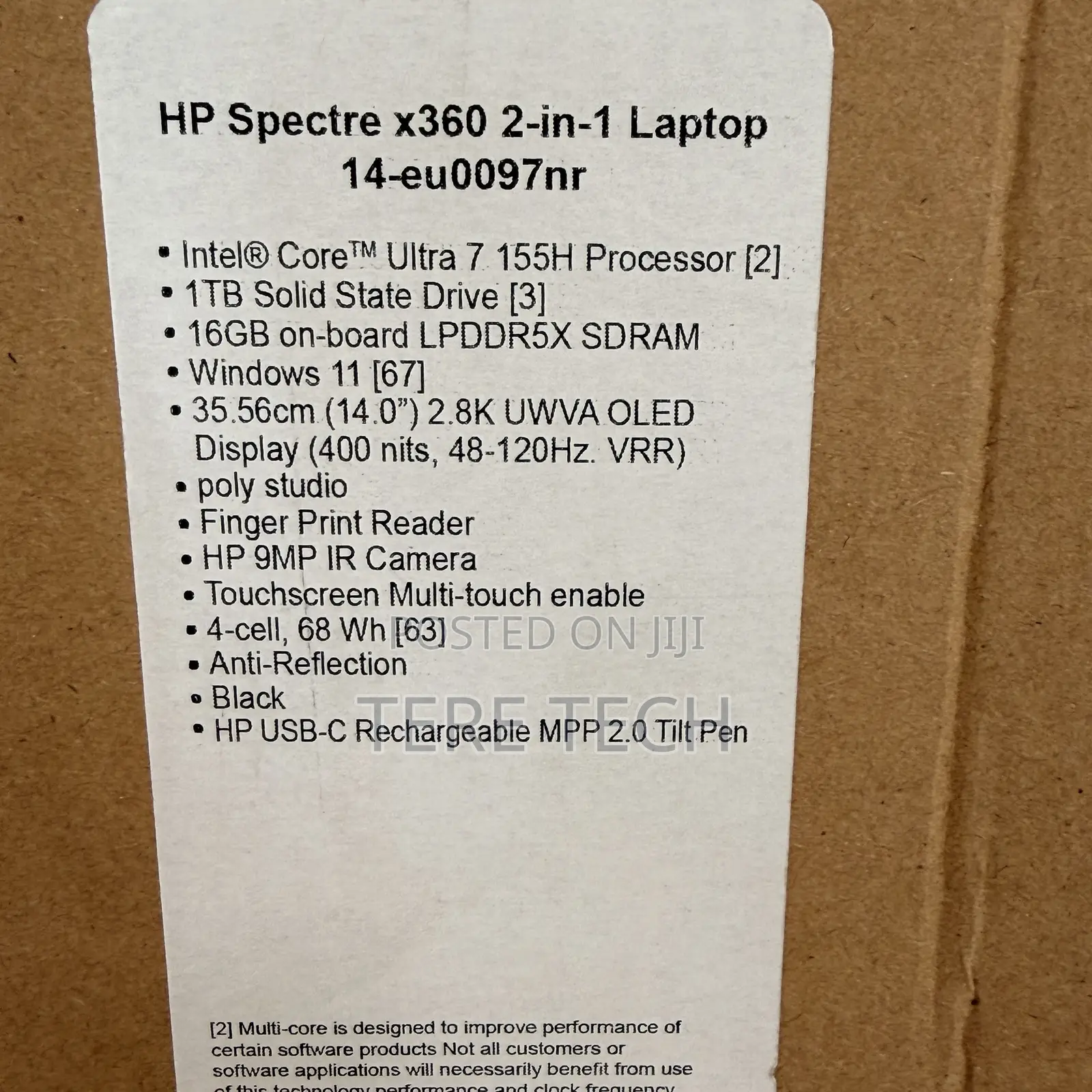 New Laptop HP Spectre 14 16GB Intel Core Ultra 7 SSD 1T