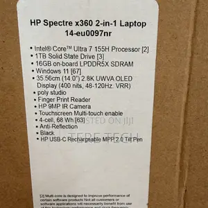 New Laptop HP Spectre 14 16GB Intel Core Ultra 7 SSD 1T