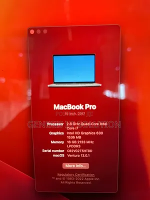 Laptop Apple MacBook 2017 16GB Intel Core 7 SSD 512GB