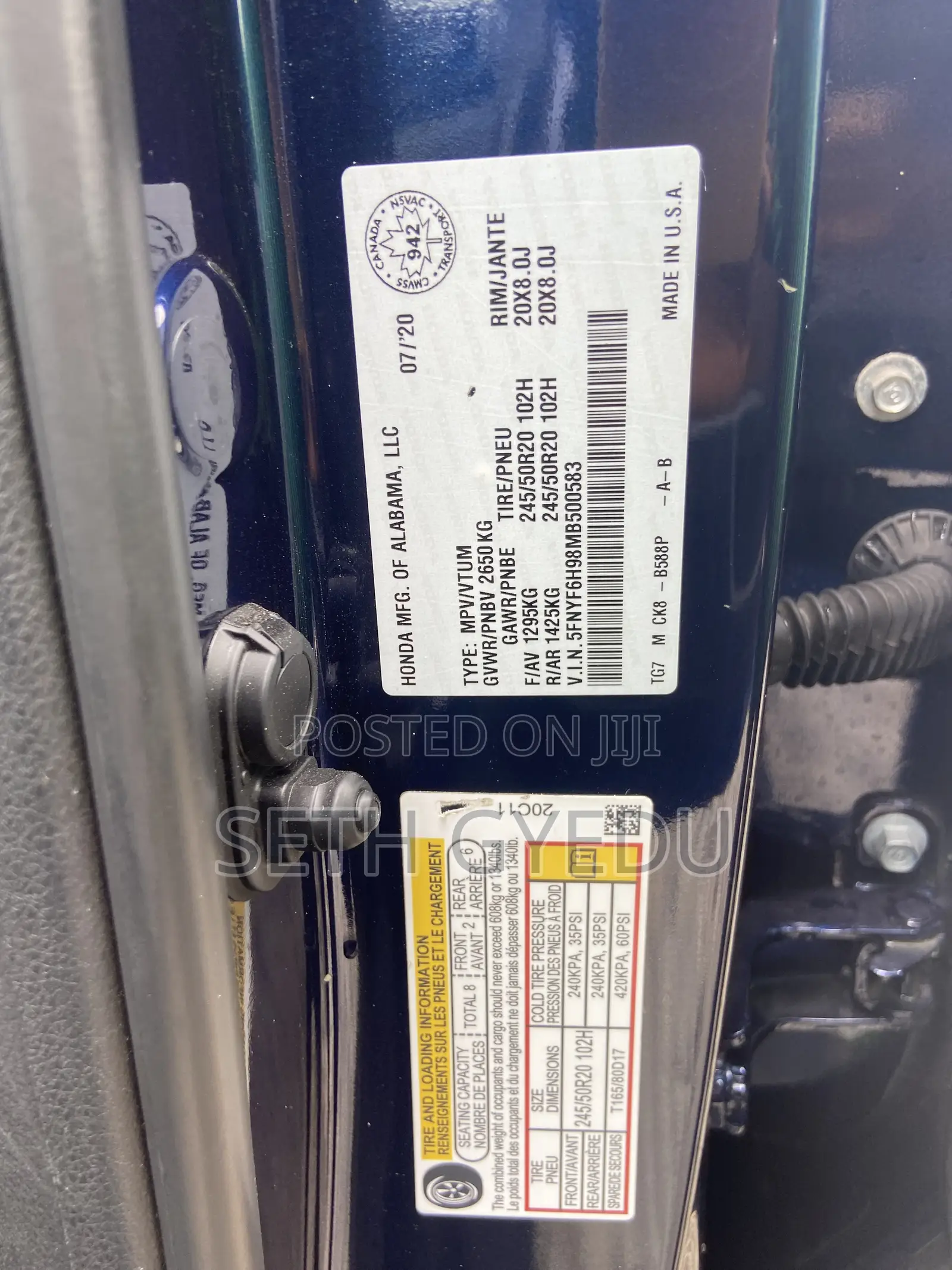 Honda Pilot 2020 Blue