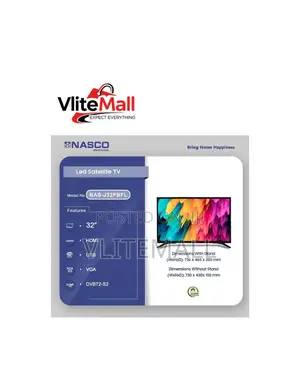 Nasco 32′′ LED Digital Satellite Television Sku: Nas-J32fbfl