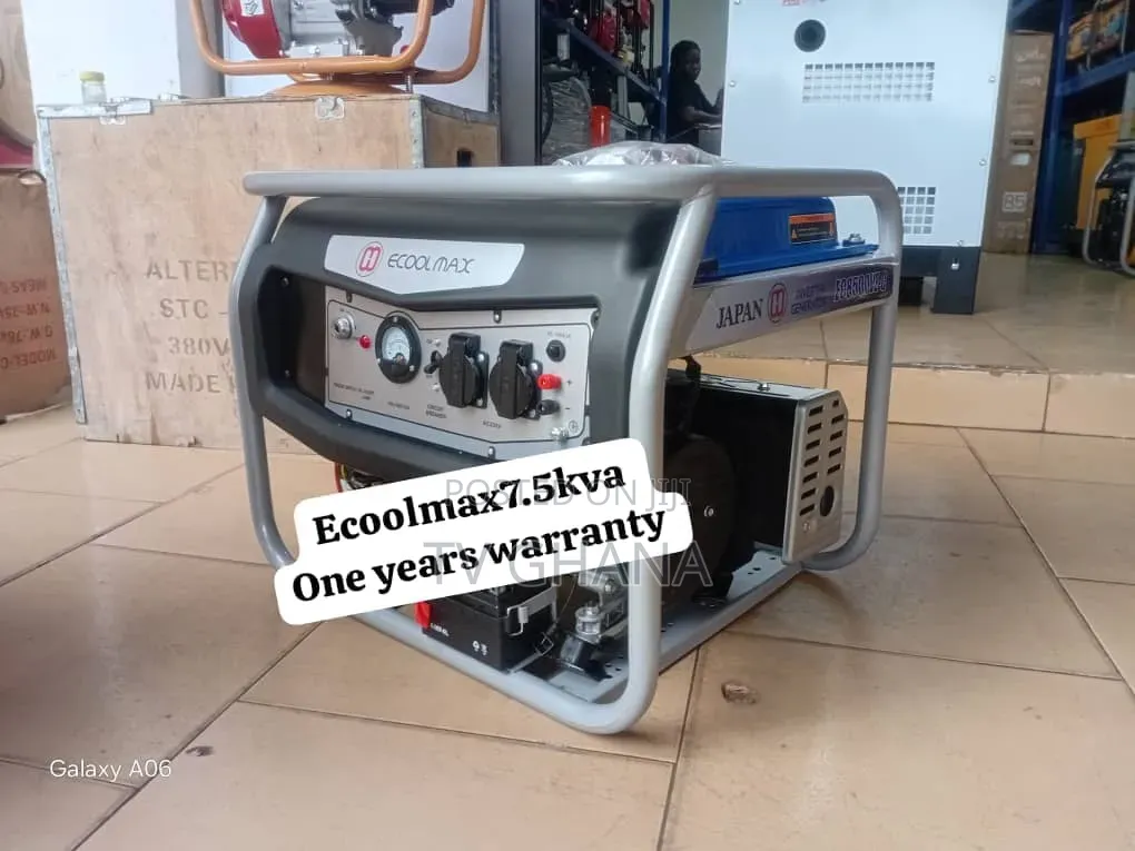 Ecoolmax 7.5kVA Generator – Long Runtime Stable Output7.5kva