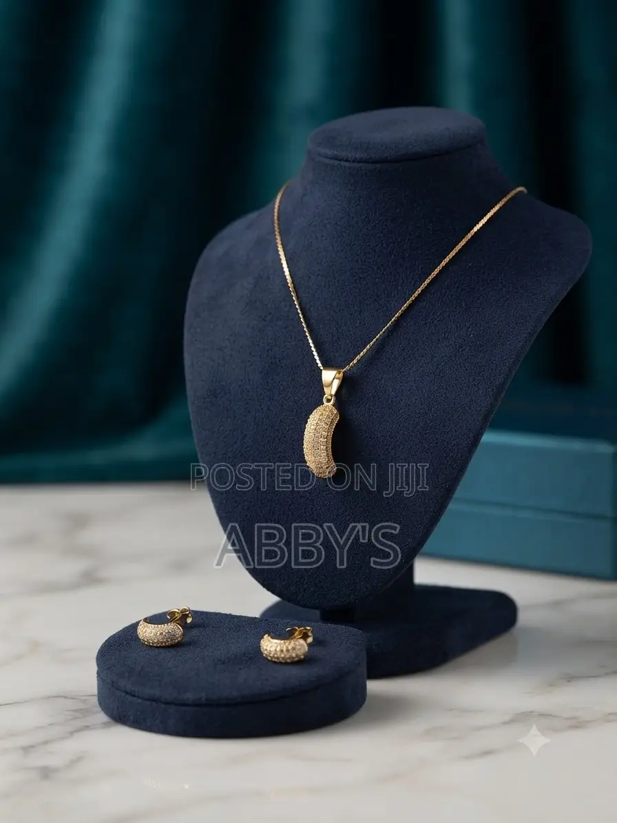 3pcs Radiant Moon Curved Jewelry Set