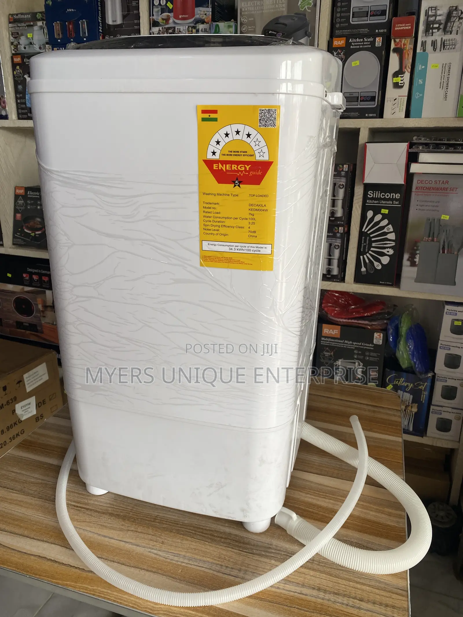 Decakila Portable 7kg Washing Machine for Homes and Offices