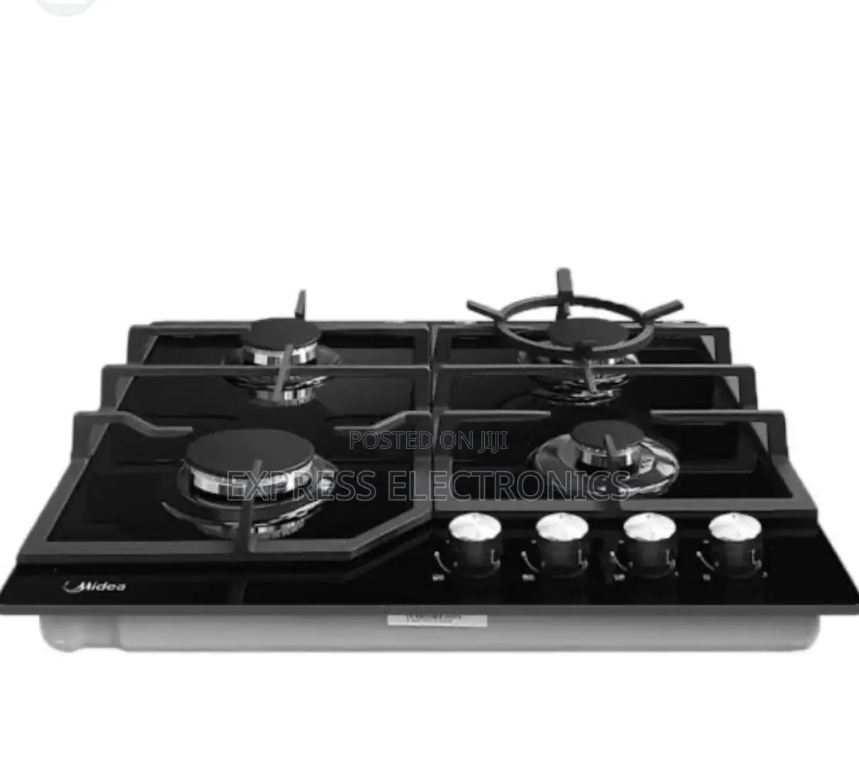 Shop the New Midea 60cm 4 Burner Gas Hob| Black Glass [60GJ084