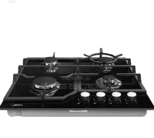Shop the New Midea 60cm 4 Burner Gas Hob| Black Glass [60GJ084