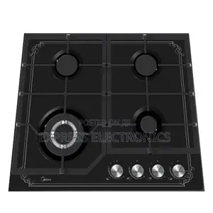 Shop the New Midea 60cm 4 Burner Gas Hob| Black Glass [60GJ084