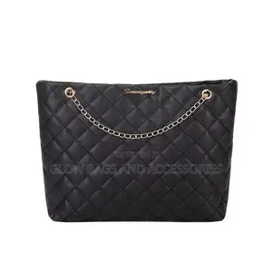 Quilted Chain Shoulder Tote Bag
