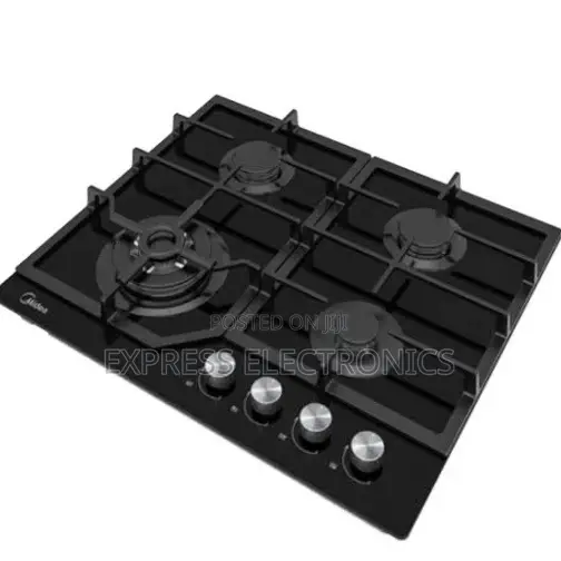 Place Your Order Midea 60cm 4 Burner Gas Hob| Black Glass [60GJ084
