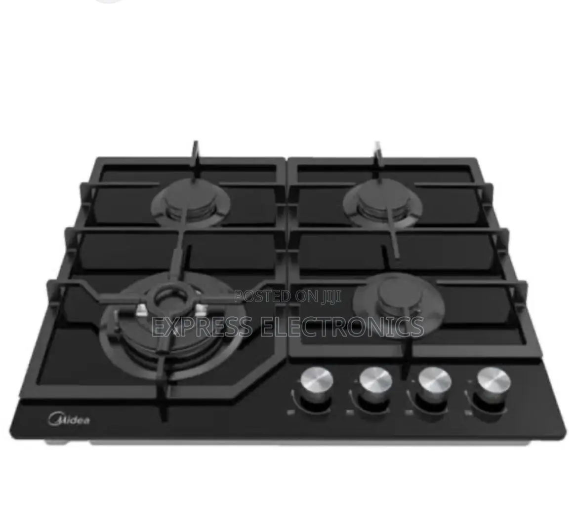 Place Your Order Midea 60cm 4 Burner Gas Hob| Black Glass [60GJ084