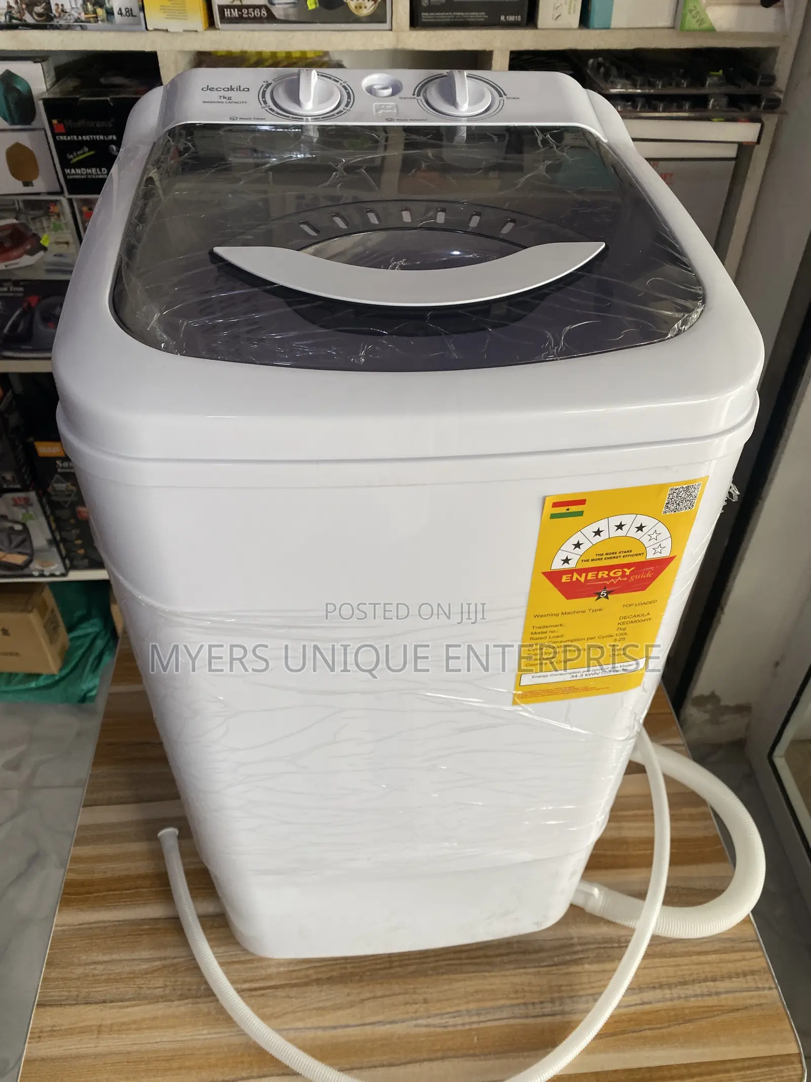 Single Tub Decakila Washing Machine for Hostel and Office (7kg)