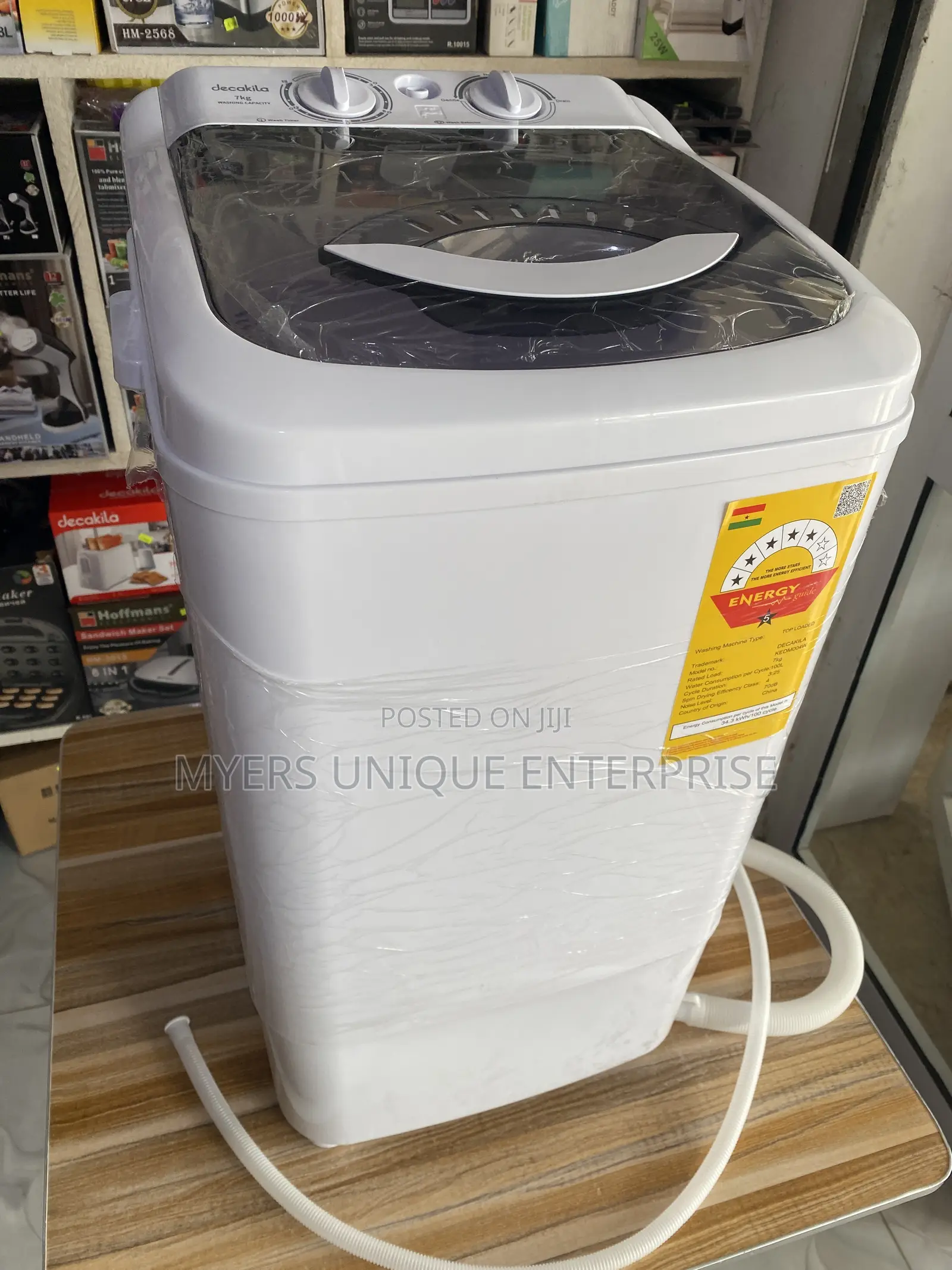 Decakila 7kg Single Tub Washing Machine With Drain Hose