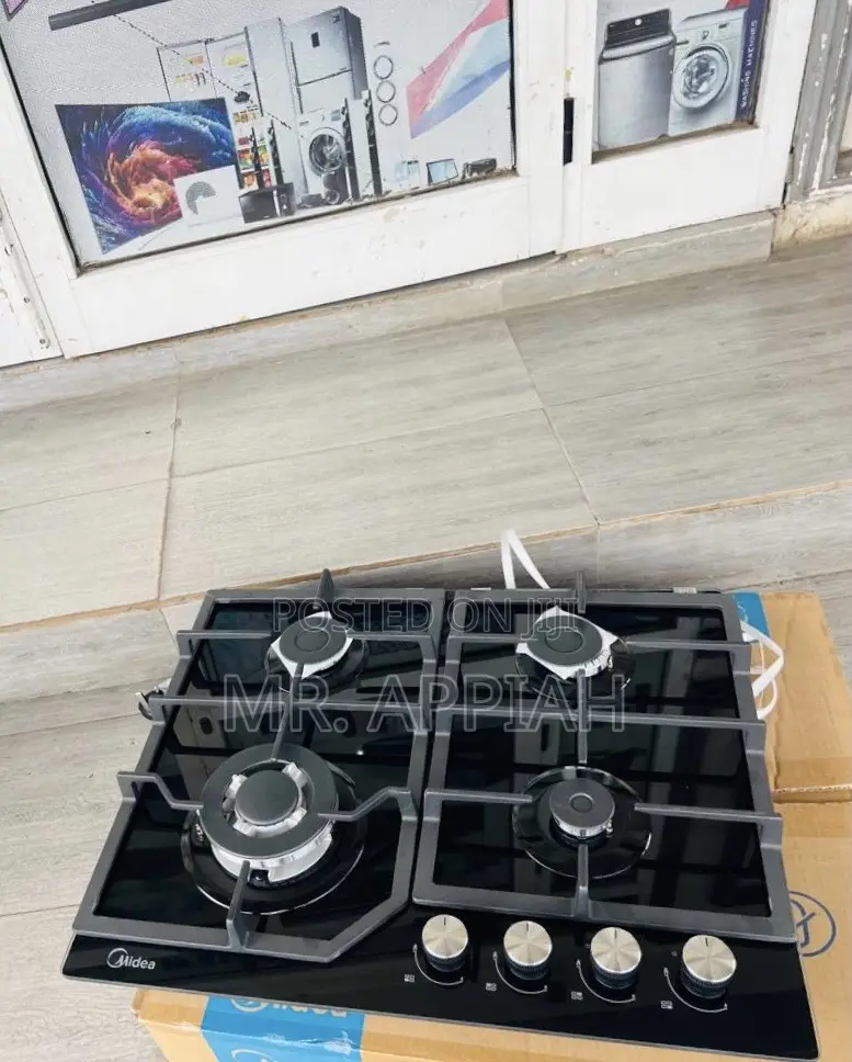 Classic Midea Built in 4 Gas Hob(Tempered Glass).