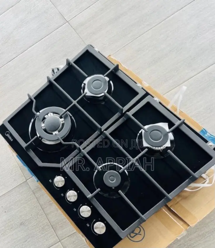 Extremely Unique Midea 60GJ084 60cm 4 Gas Glass Hob(Black).