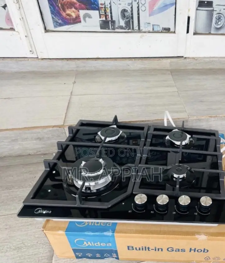 Extremely Unique Midea 60GJ084 60cm 4 Gas Glass Hob(Black).