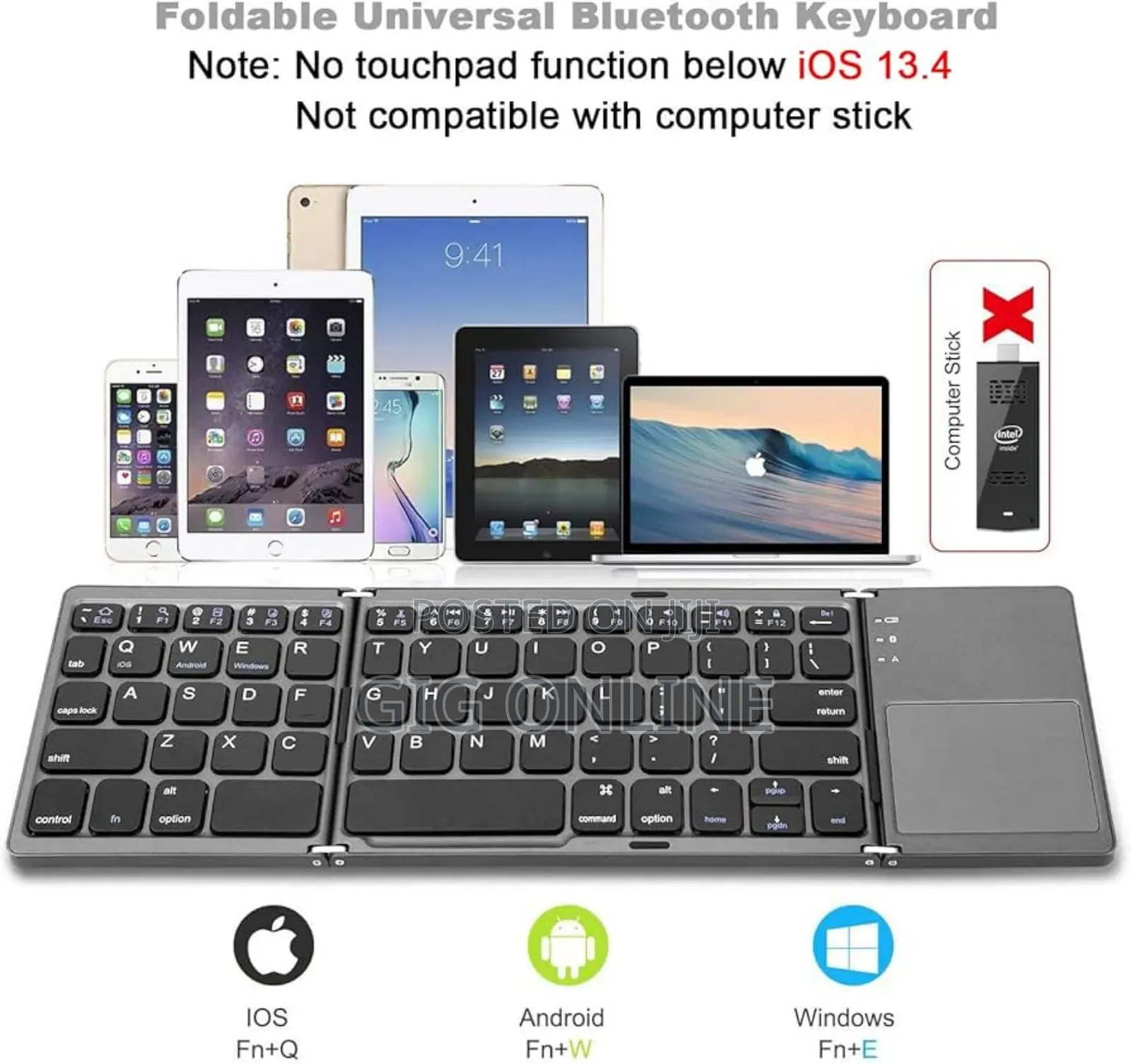 Ultra-Slim Foldable Bluetooth Keyboard