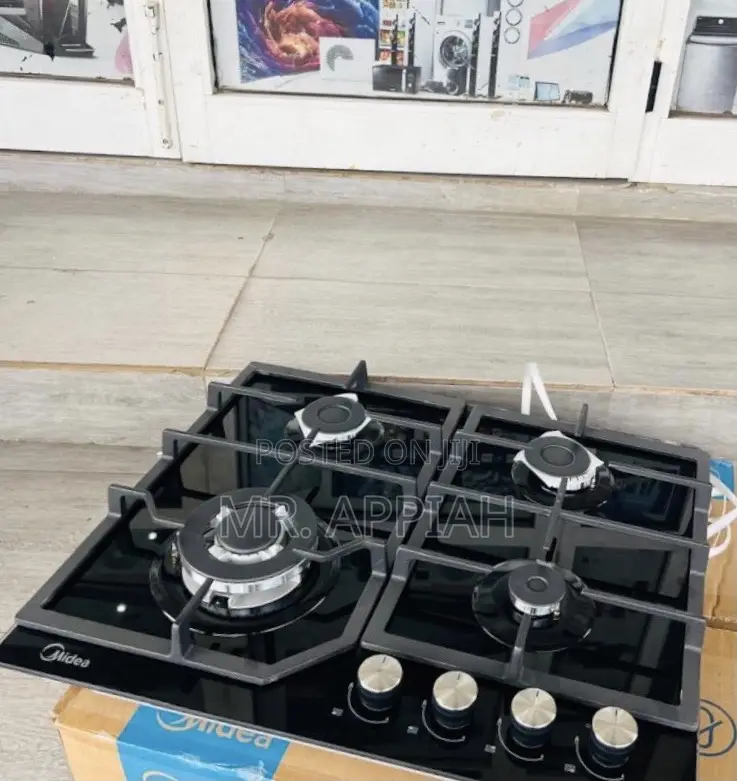 Buy Unique Midea 4 Gas Tempered Glass Hob(Black) 