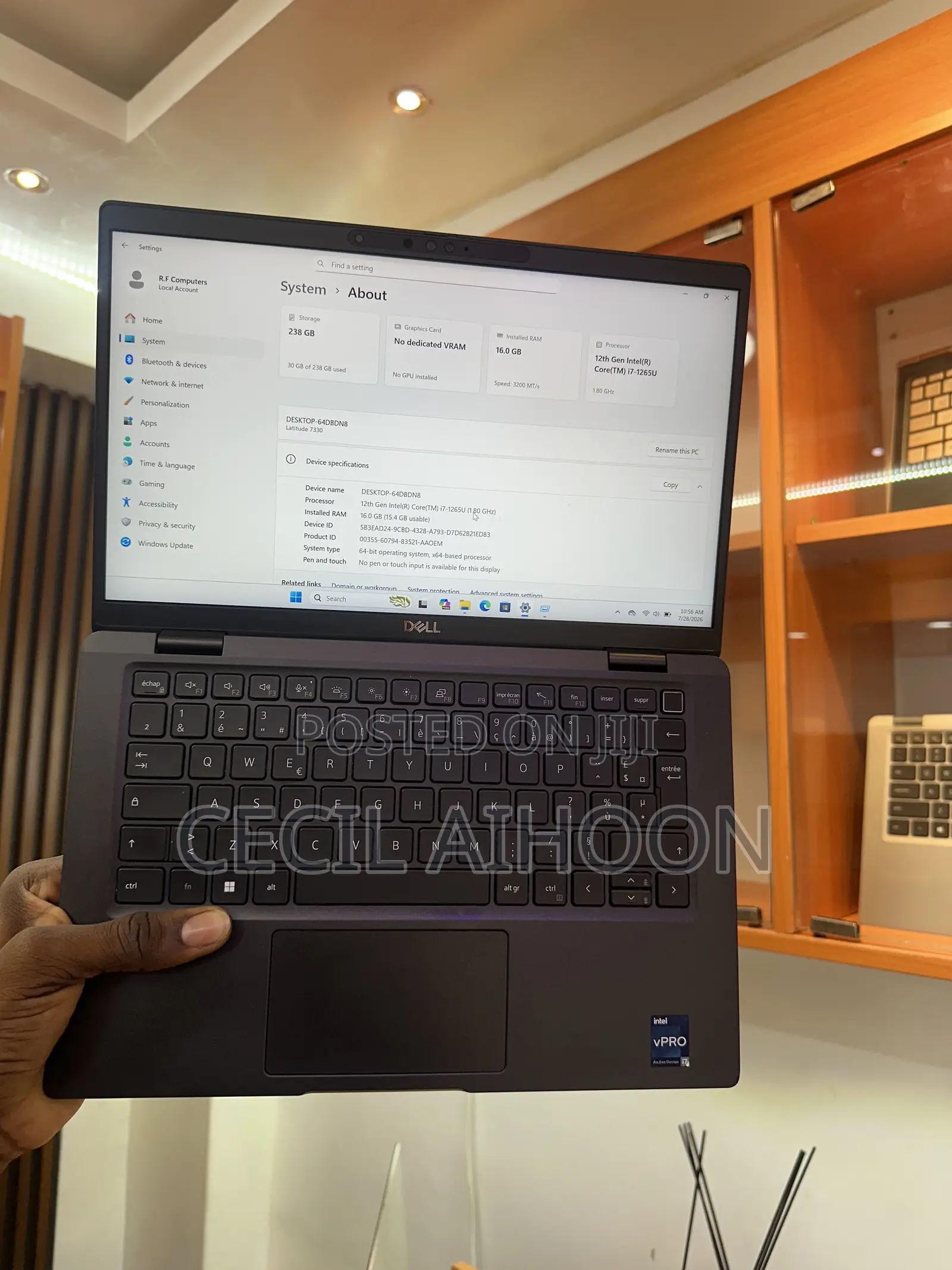 Laptop Dell Latitude 7330 16GB Intel Core i7 SSD 256GB
