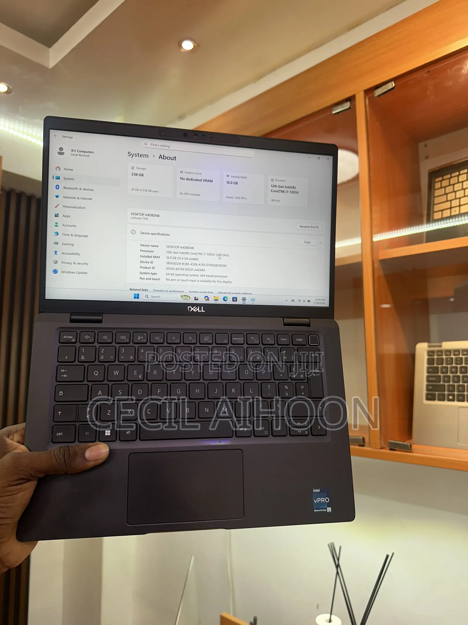 Laptop Dell Latitude 7330 16GB Intel Core i7 SSD 256GB