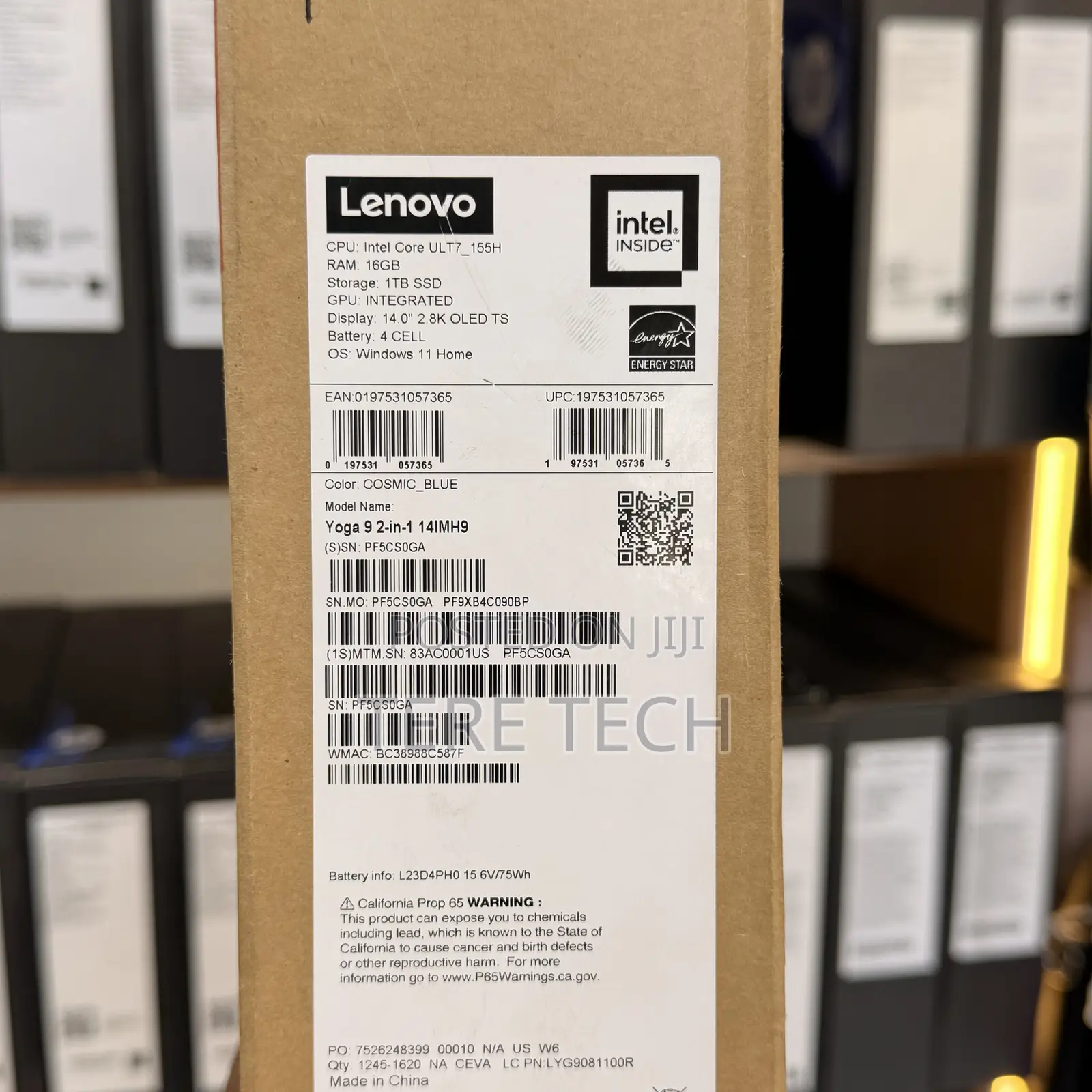 New Laptop Lenovo Yoga 9 16GB Intel Core Ultra 7 SSD 1T