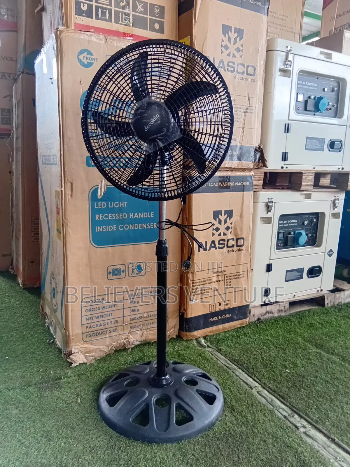 Decakila Adjustable Standing Fan – Strong Airflow for Home