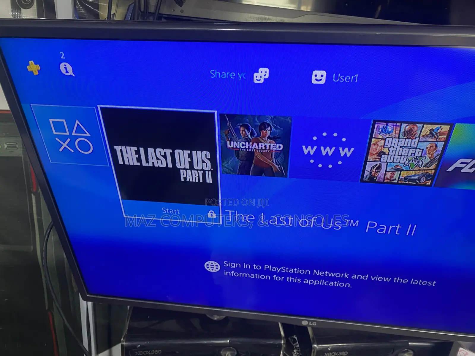 PS4 Standard With 5 Cool Games