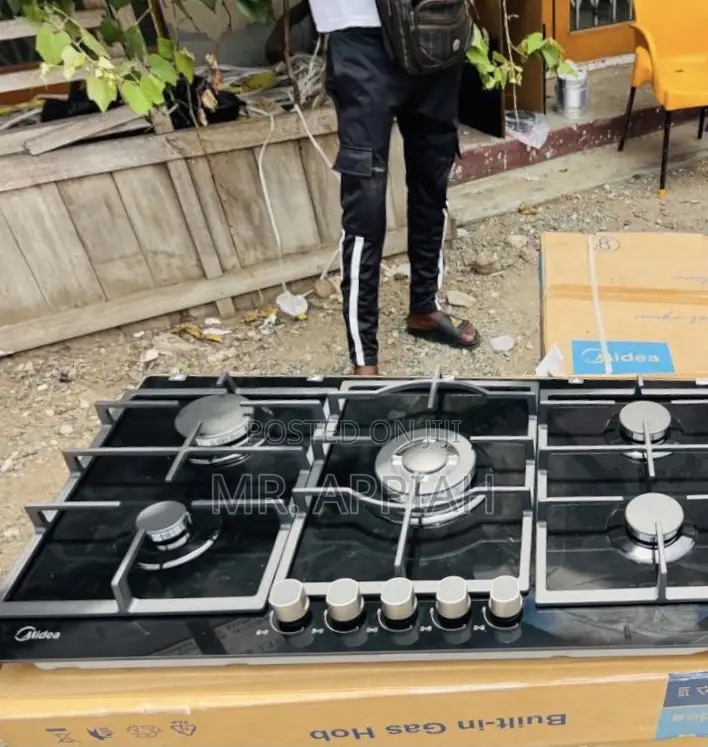Buy Unique Midea 90GQ095 90cm 5 Hob(Auto Ignition)Black.
