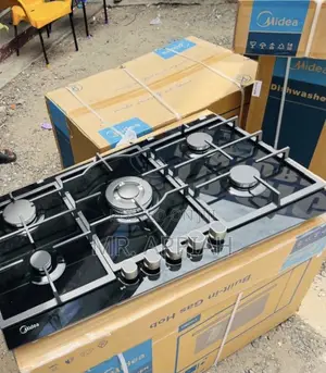 Unique Midea 90GQ095 5 Gas Hob With Auto Ignition(Black).