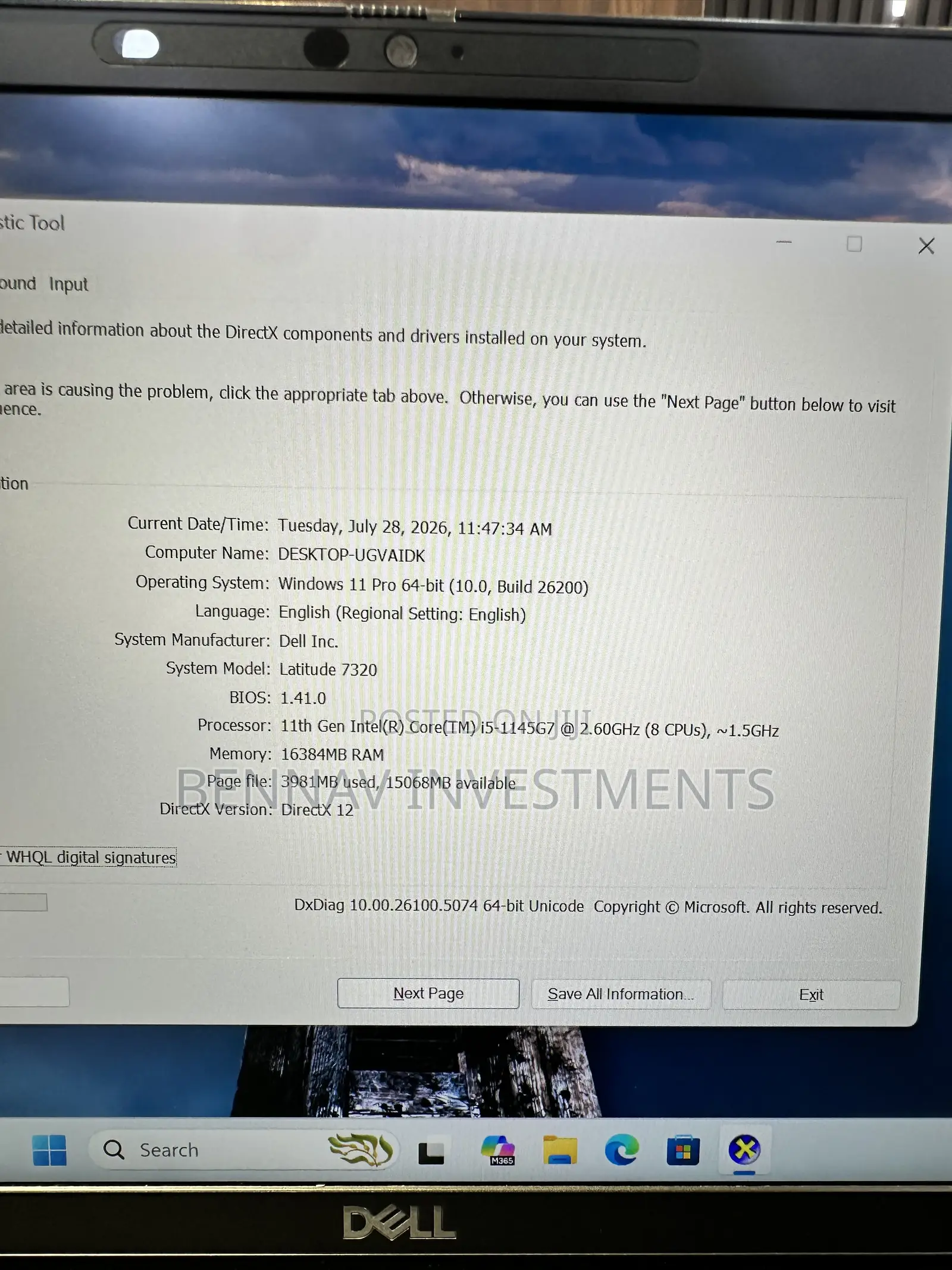 Laptop Dell Latitude 7320 16GB Intel Core i5 SSD 256GB