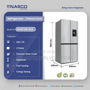 Nasco 522Lts French Door Refrigerator