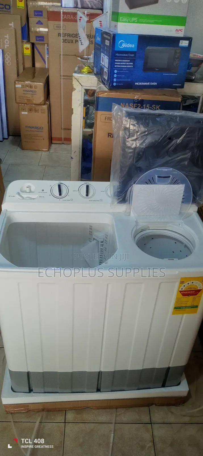 TCL 10.5kg Washing Machine/Twin Tub /Wash and Spin/Large Wash Pin