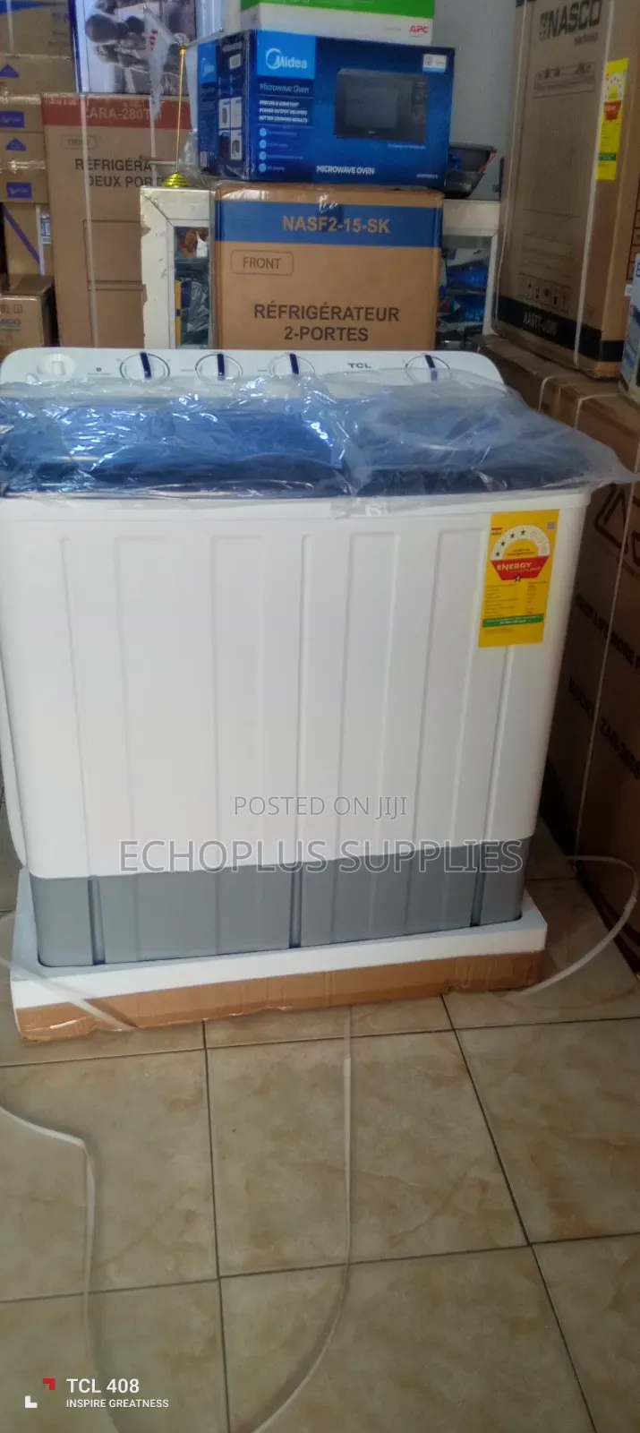 TCL 10.5kg Washing Machine/Twin Tub /Wash and Spin/Large Wash Pin