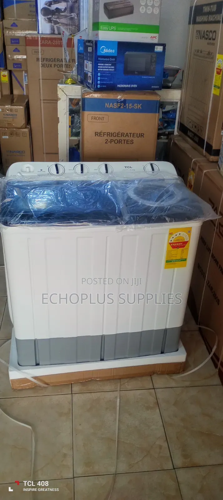 TCL 10.5kg Washing Machine/Twin Tub /Wash and Spin/Large Wash Pin
