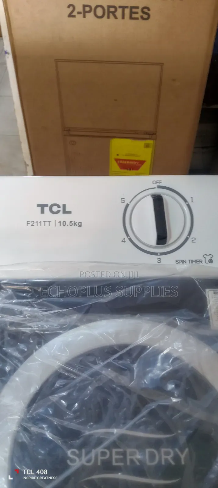 TCL 10.5kg Washing Machine/Twin Tub /Wash and Spin/Large Wash Pin