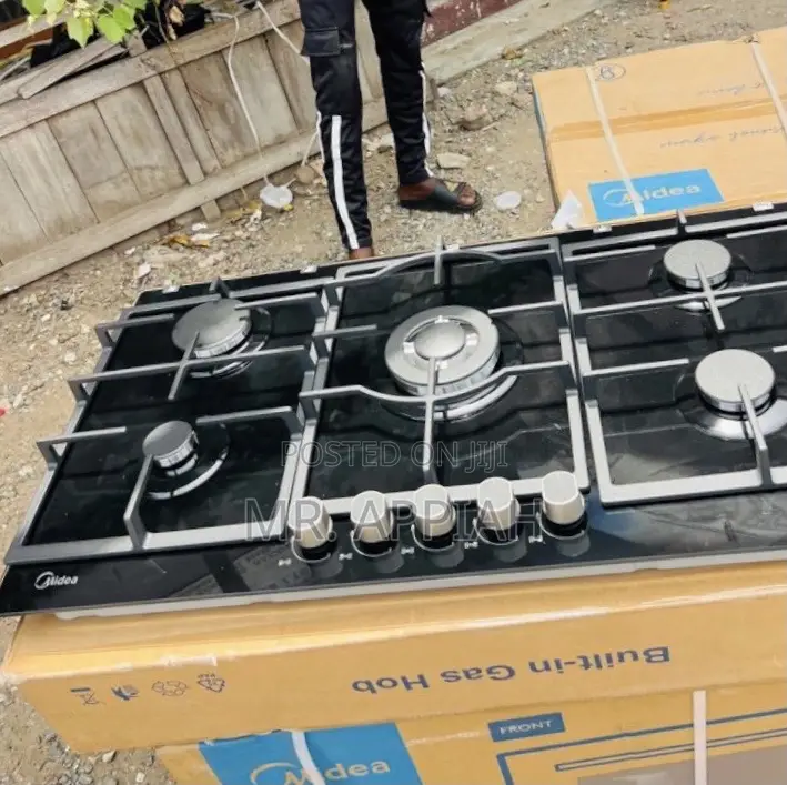 Unique Midea 5 Gas Hob(Tempered Glass)Auto Ignition 