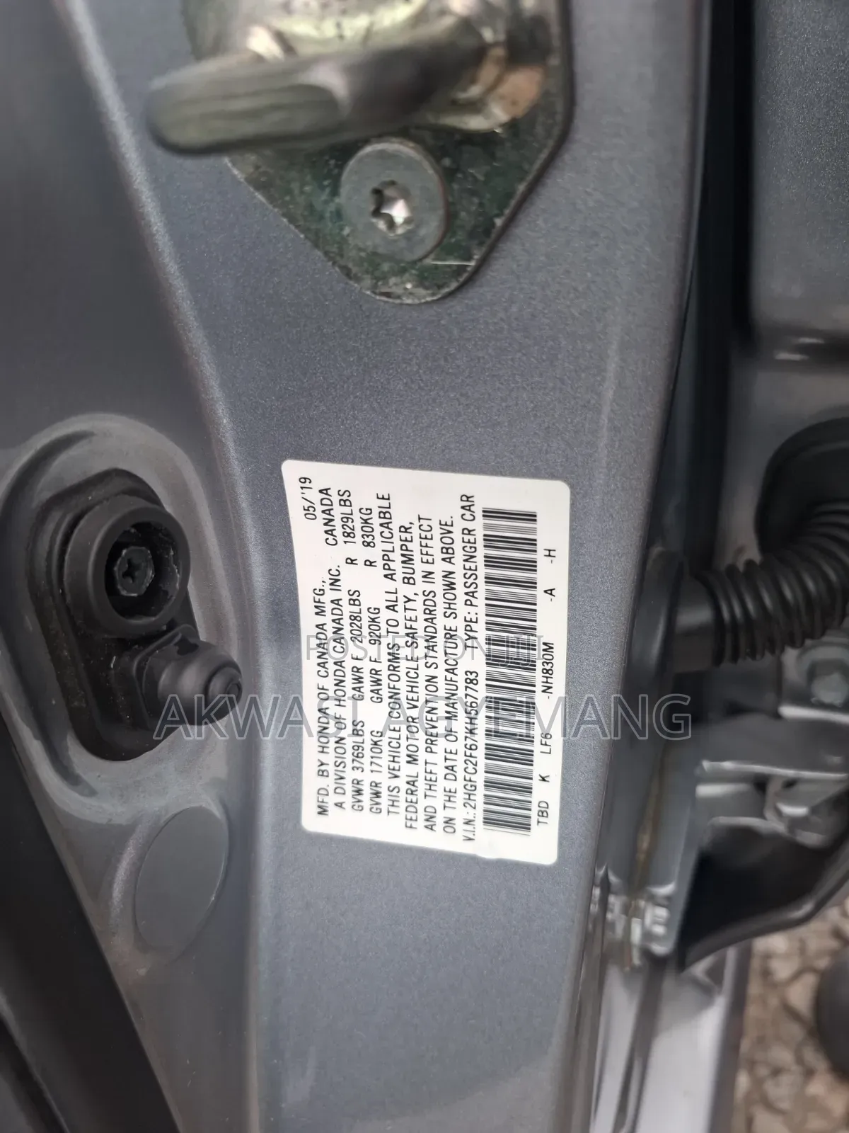 Honda Civic 2019 Gray